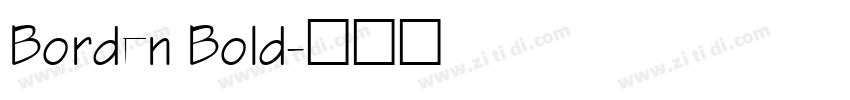 Borden Bold字体转换